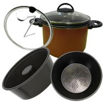 Panela Multiuso Pipoqueira Cozinha A Vapor Antiaderente 3 Cuscuz 4 Em 1 RL de 4L