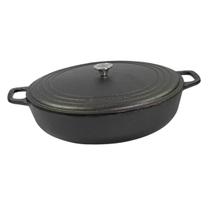 Panela Paella 30 cm Com Tampa de Ferro Fundido