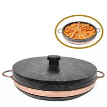 Panela Paella Paeja de Pedra Sabão 28cm - Com tampa Panela Paella Paeja de Pedra Sabão 28cm - Com tampa
