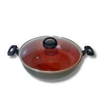 Panela, Paellera, Frigideira Paella Wok 30 cm Antiaderente Preta + Espátula
