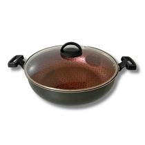 Panela, Paellera, Frigideira Paella Wok 30 cm Antiaderente Preta + Espátula