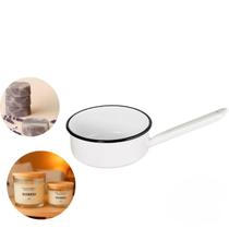 Panela Papeiro Branco 1,1L Esmaltada Artesanato em Geral