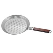 Panela para grelhar Easy Grill em aço inox com cabo de madeira D30cm - Dynasty