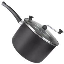 Panela pipoqueira 4 litros alta qualidade de alumínio alta temperatura Preta Antiaderente.