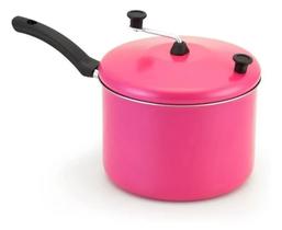 Panela Pipoqueira Em Alumínio Linha Color Rosa 4l