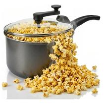 Panela Pipoqueira Gourmet Antiaderente 4,5 Litros Tampa de Vidro e Agitador Maquina Pipoca Cozillar Panela Pipoqueira Gourmet Antiaderente 4,5 Litros Tampa de Vidro e Agitador Maquina Pipoca Cozillar