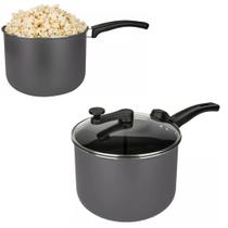 Panela Pipoqueira Grande Tampa Vidro Antiaderente Não Gruda - Panela Pipoqueira Grande Tampa Vidro Antiaderente Não Gruda -