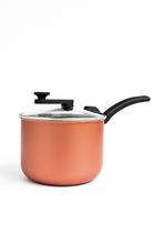 Panela Pipoqueira Grande Tampa Vidro Antiaderente Não Gruda Rose