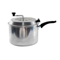 Panela Pipoqueira Pop Alumínio Polido Tampa Apoio Dedo 20cm Panela Pipoqueira Pop Alumínio Polido Tampa Apoio Dedo 20cm