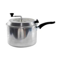 Panela Pipoqueira Pop Alumínio Polido Tampa Apoio Dedo 20cm Panela Pipoqueira Pop Alumínio Polido Tampa Apoio Dedo 20cm