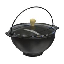 Panela Polenteira 93845LB 5,1L Ferro Fundido Tampa de Vidro Uso em Cozinha Preto Libaneza Panela Polenteira 93845LB 5,1L Ferro Fundido Tampa de Vidro Uso em Cozinha Preto Libaneza