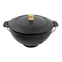 Panela Polenteira de Ferro Fundido com Tampa Ferro 26cm 5L Panela Polenteira de Ferro Fundido com Tampa Ferro 26cm 5L