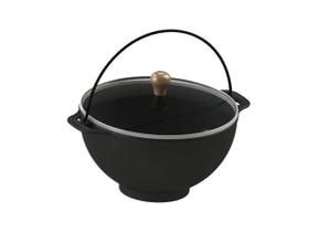 Panela Polenteira Ferro Fundido Tampa Vidro Libaneza 5,1 Lts Panela Polenteira Ferro Fundido Tampa Vidro Libaneza 5,1 Lts