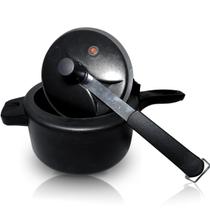 Panela Pressão 2,5 Litros Antiaderente Teflon Preto Resistente