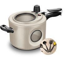 Panela Pressão 4,5 litros com visor do Lado - baunilha - 6039 Panela Pressão 4,5 litros com visor do Lado - baunilha - 6039