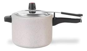 Panela Pressão 4,5 Litros Revestimento Cerâmico Seguro Cozinha Confortável Alumínio Antiaderente Material Reforçado Utensílio Fogão