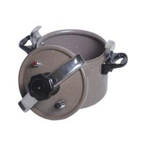 Panela Pressão Antiaderente Revestimento Cerâmico 6 Litros Marrom