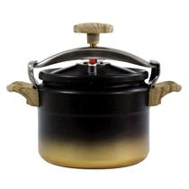 Panela Pressão Antiaderente Revestimento Mármore Cerâmico 6 Litros Preta Degrade