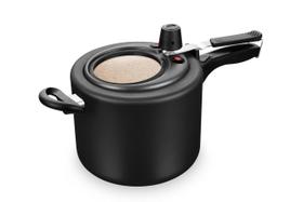 Panela Pressão C/ Visor Fecham Interno 4,5L Preta MTA