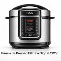 Panela Pressão Elétr. Inox 5L Digital Compl. Alta Segurança Cor:PretoVoltagem:110V
