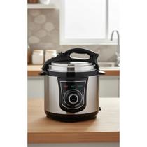 Panela Pressão Elétrica 4L 840W Aço Inox - Cozinha Rápida e