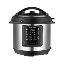 Panela Pressão Elétrica 6 Litros Multifunções Painel Digital Antiaderente Agratto Appd01i