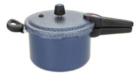 Panela Pressão Fechamento Externo 4,5 L Antiaderente Azul Cor Azul-aço Panela Pressão Fechamento Externo 4,5 L Antiaderente Azul Cor Azul-aço