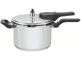 Panela Pressão Inox Fundo Triplo Indução Tramontina Brava 6 Litros Panela Pressão Inox Fundo Triplo Indução Tramontina Brava 6 Litros