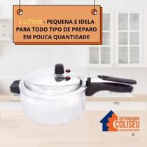 Panela Pressão Pequena Polida 3litros Resistente 2 Válvulas