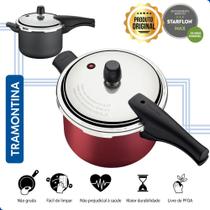 Panela Pressão Tramontina 4,5 Litros 20cm Vermelha Vancouver Panela Pressão Tramontina 4,5 Litros 20cm Vermelha Vancouver