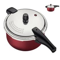 Panela Pressão Tramontina 6 Litros 24cm Vermelha Vancouver Panela Pressão Tramontina 6 Litros 24cm Vermelha Vancouver