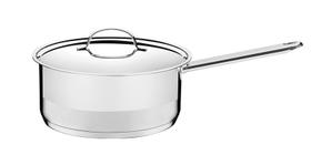 Panela professional em aco inox fundo triplo com tampa plana detalhe satinado 24 cm 4,7 l tramontina