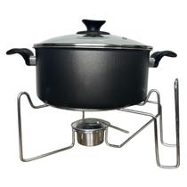 Panela Rechaud de Alumínio Preta Antiaderente 5 LT Buffet Caldos e Sopas Panela Rechaud de Alumínio Preta Antiaderente 5 LT Buffet Caldos e Sopas