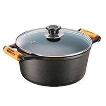 Panela Redonda em Ferro Fundido 3 Litros com Tampa de Vidro Panela Redonda em Ferro Fundido 3 Litros com Tampa de Vidro