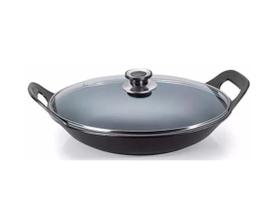 Panela Risoto De Ferro Fundido Com Tampa De Vidro - 5 L