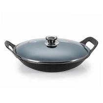 Panela Risoto Preta Alca Ferro Tampa Vidro Temperado Base Oval 2,5L Preto Panela Mineira Panela Risoto Preta Alca Ferro Tampa Vidro Temperado Base Oval 2,5L Preto Panela Mineira