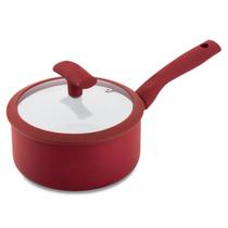 Panela Soft Touch 18 cm com Fundo de Indução Hércules Vermelha