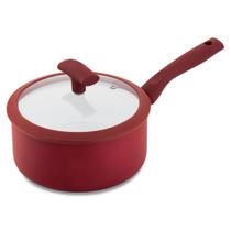 Panela Soft Touch Hércules 20 cm com Fundo de Indução Vermelha