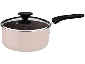 Panela Tramontina Antiaderente de Alumínio Rosa Trufado 18cm 2L Tunis