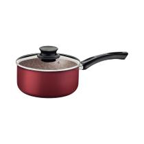 Panela Tramontina Paris Antiaderente Starflon Max Vermelho com Tampa de Vidro 16 cm 1,5 L