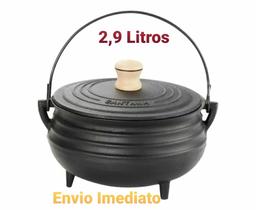 Panela Tripé Ferro Com Tampa 2,9 Litros