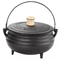 Panela Tripé Nº 7 Ferro Fundido Tampa Ferro Santana 5 Lt