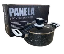 Panela ultra antiaderente indução stonechef preto 18cm