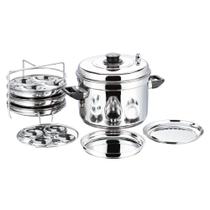 Panela Vinod para Idli e Dhokla 3 Andares em Aço Inoxidável