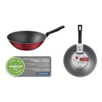 Panela Wok 28 Antiaderente Loreto Vermelha Tramontina 20395/