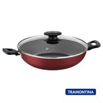 Panela Wok 28cm 3,3 L Antiaderente com Tampa Vermelho Tramontina