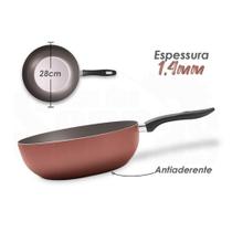Panela wok 28cm antiaderente funda brinox 7107/361