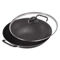 Panela Wok 32cm Com Tampa De Vidro E Saída De Ar - Fortaleza