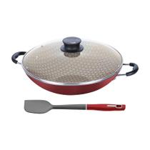 Panela Wok 36Cm Paris E Espátula De Silicone - Tramontina Panela Wok 36Cm Paris E Espátula De Silicone - Tramontina
