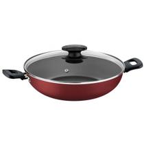 Panela Wok Aluminio, Loreto, Tramontina, Vermelho, 28 cm